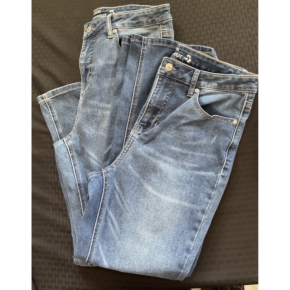 2 pk NY&C Jeans Womens 12 Blue Demi Bootcut Stretch Mid Rise Denim Classic Style